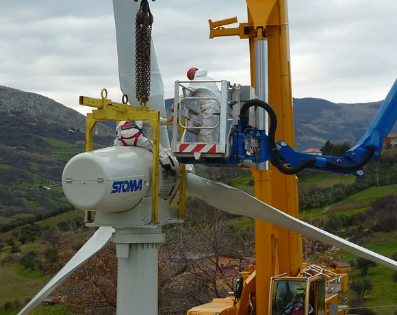 Small wind turbine project in Abruzzo